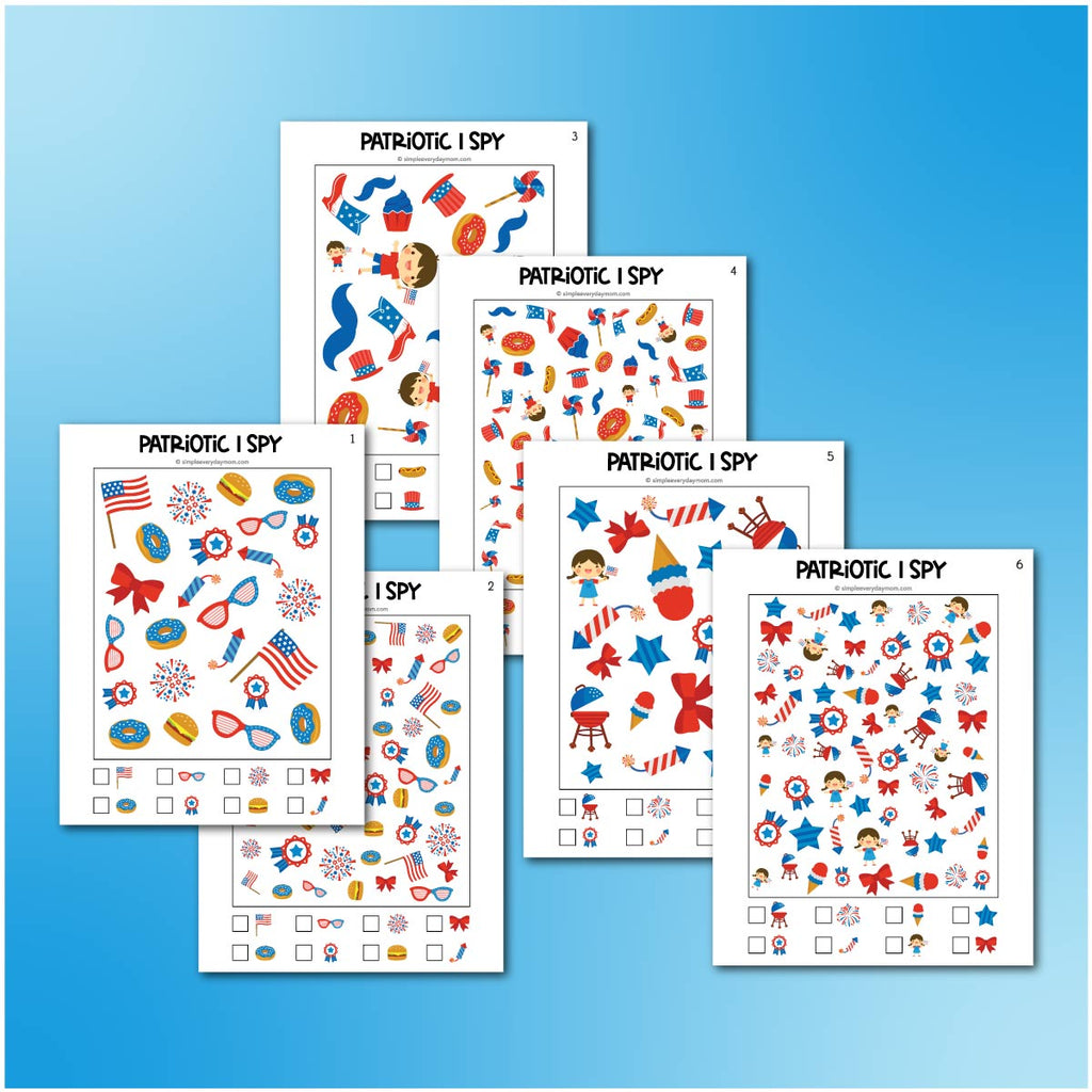 Patriotic I Spy Printables