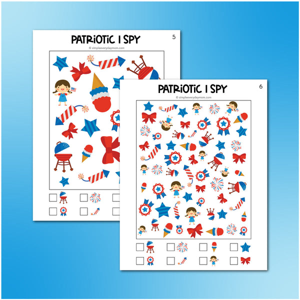 Patriotic I Spy Printables