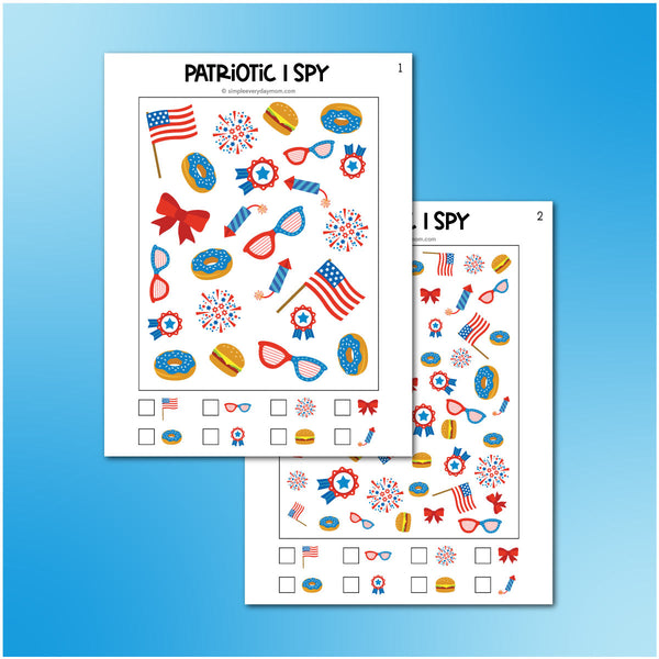 Patriotic I Spy Printables