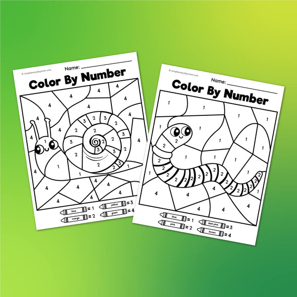 Bug Color By Number Printables