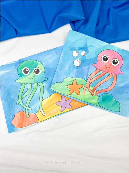 2 jellyfish art projects