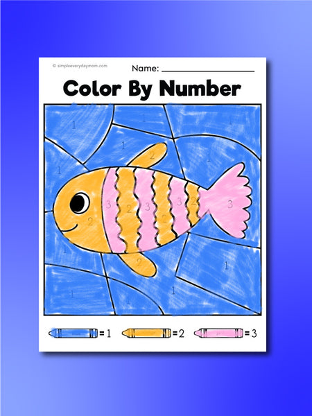fish color by number