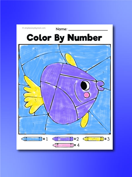 fish color by number