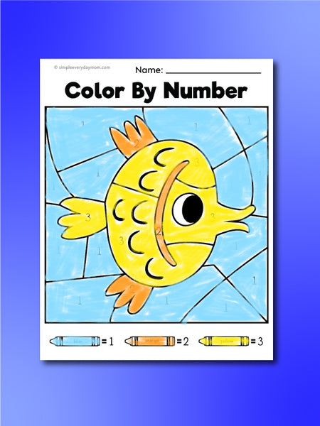 fish color by number