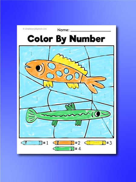 fish color by number