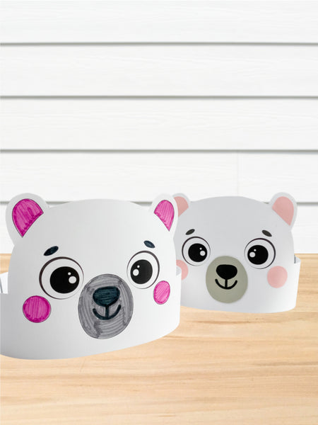 polar bear headband craft