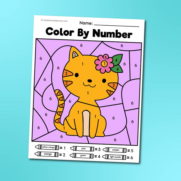 Spring Color By Number Worksheets
