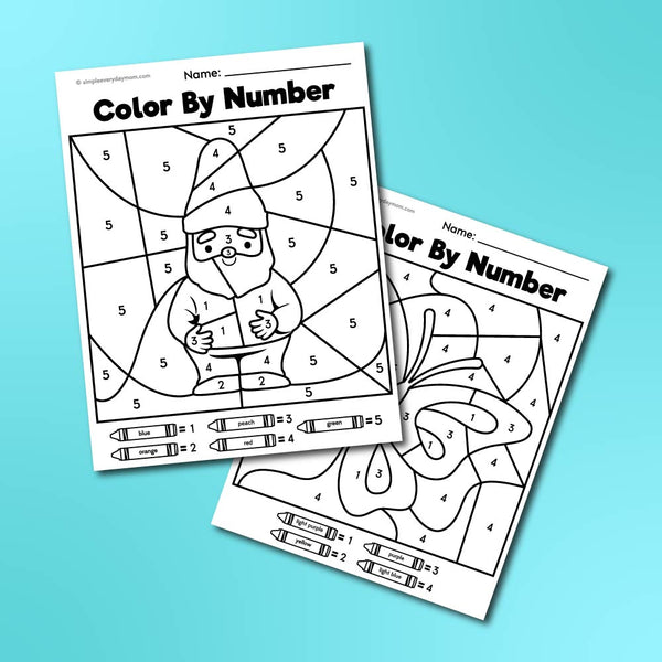 Spring Color By Number Worksheets