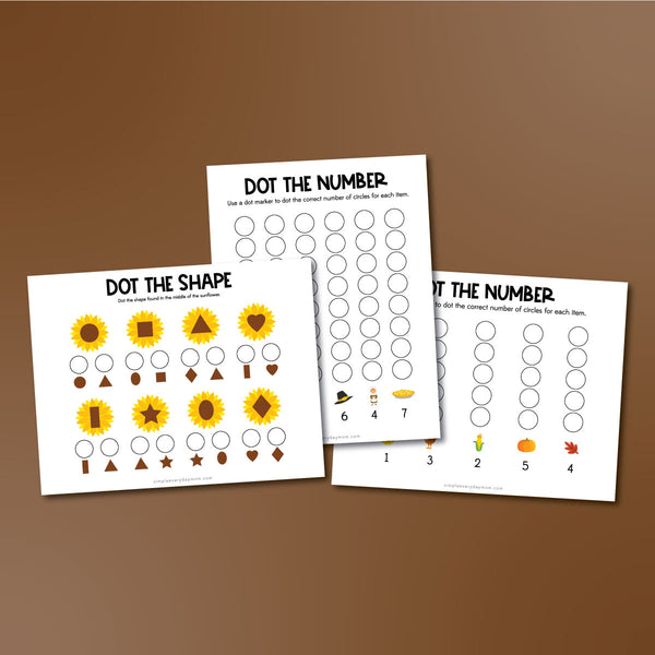 Thanksgiving do a dot printables
