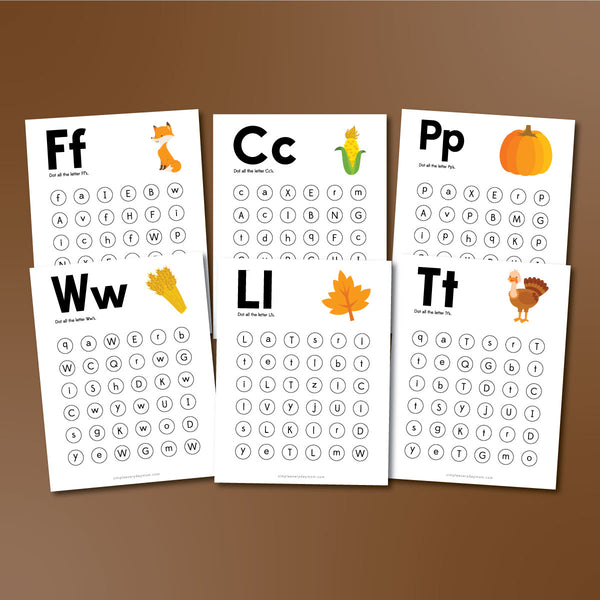 Thanksgiving do a dot printables