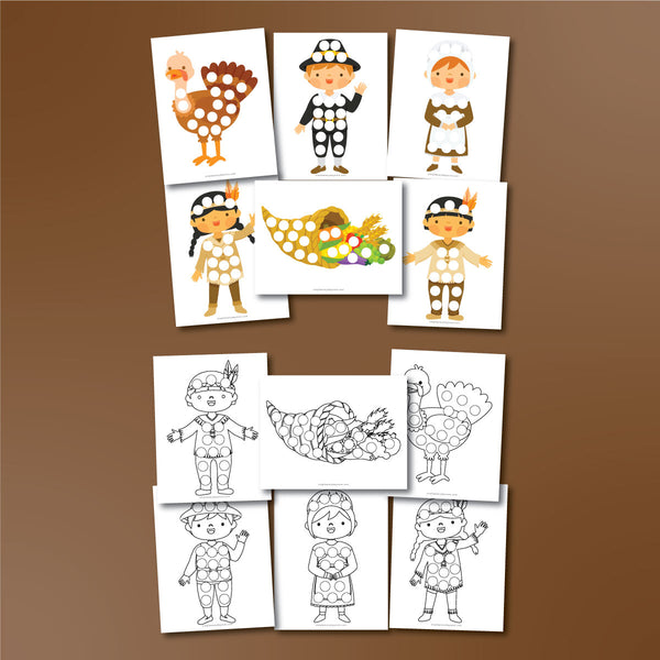Thanksgiving do a dot printables