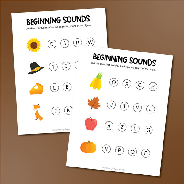 Thanksgiving do a dot printables