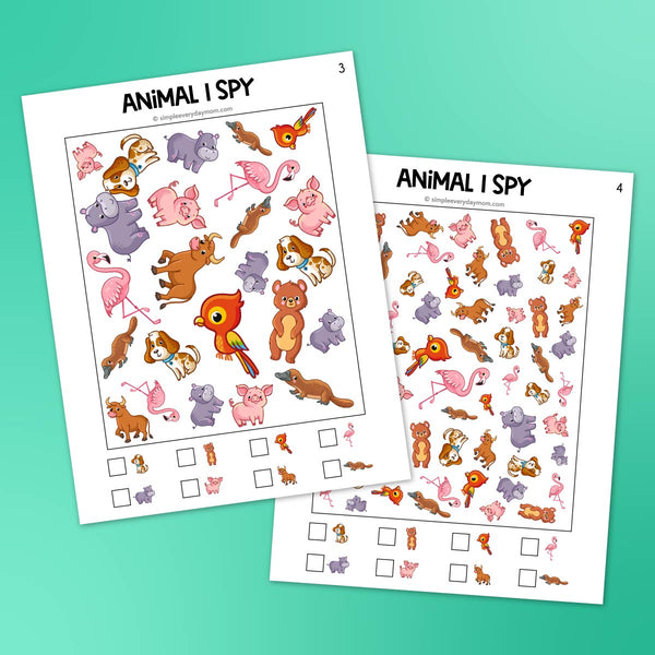 Animal I Spy Printables