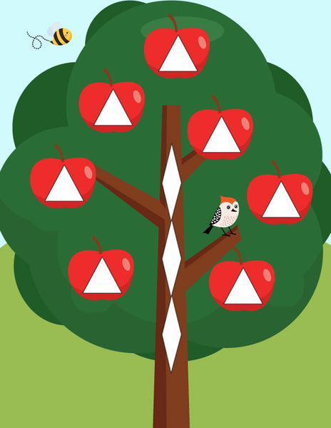 apple tree pattern block mat