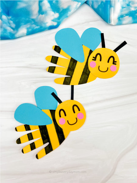 2 handprint bee crafts