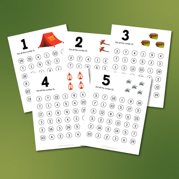 Camping Do A Dot Printables