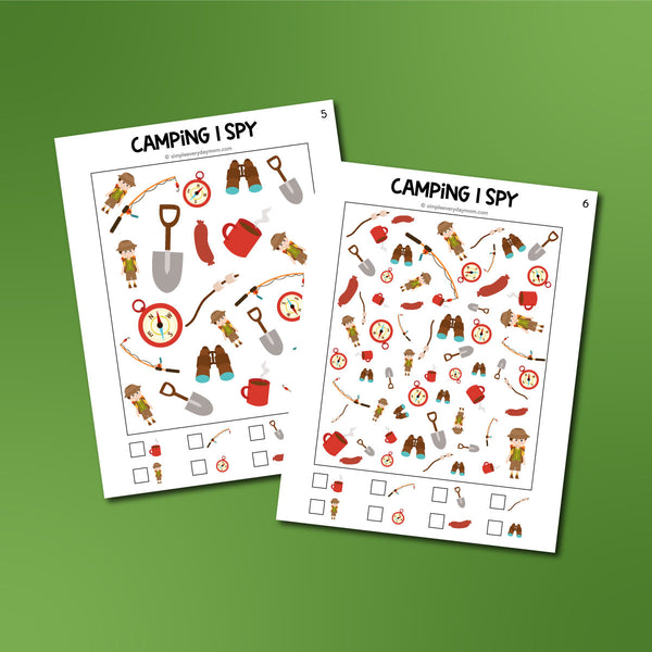 camping i spy printables