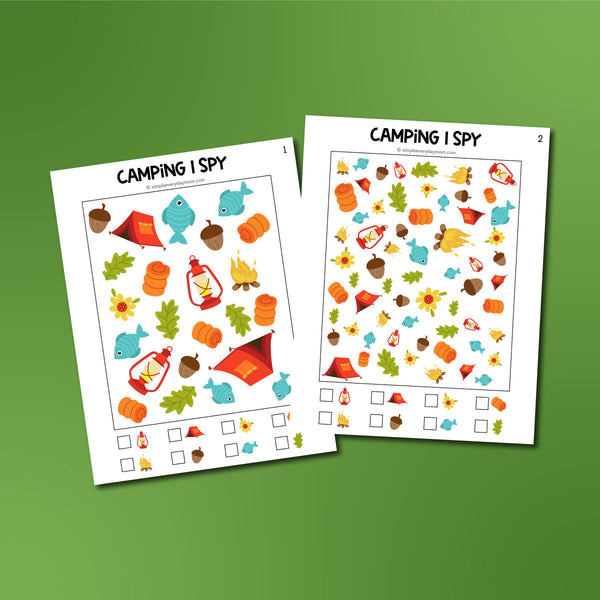 camping i spy printables