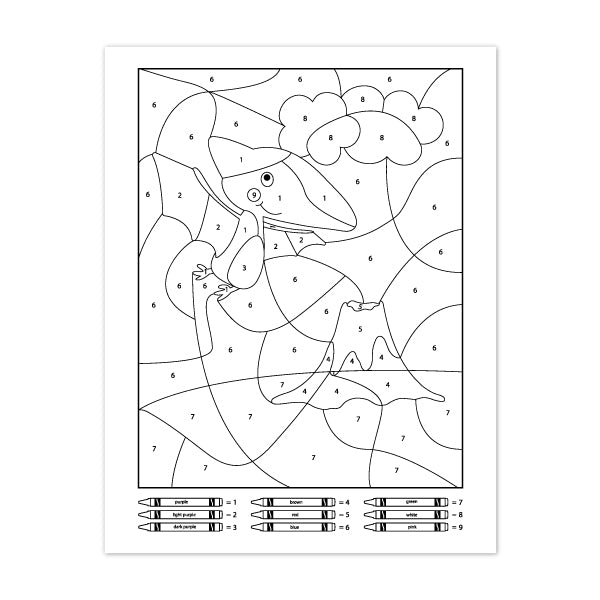 dinosaur color by number