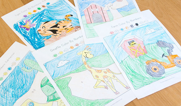 color by number worksheets printable