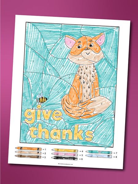 Thanksgiving Color By Number Worksheets