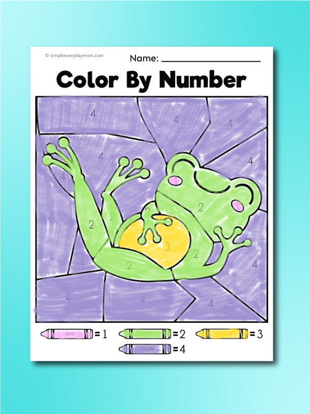 laughing frog color by number