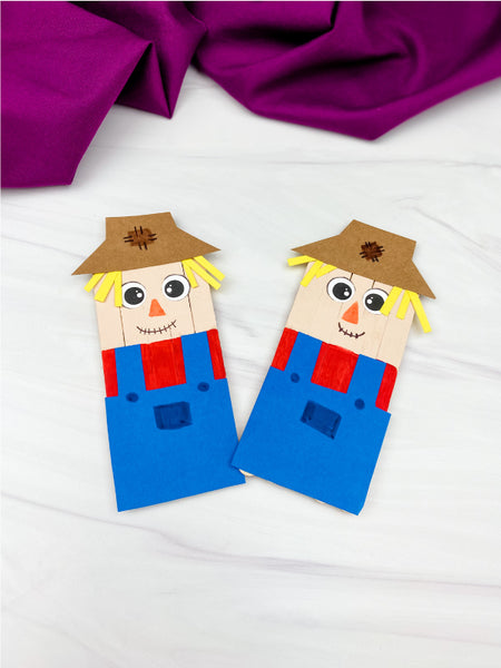 2 scarecrow popsicle stick crafts