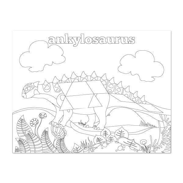 dinosaur pattern block mats
