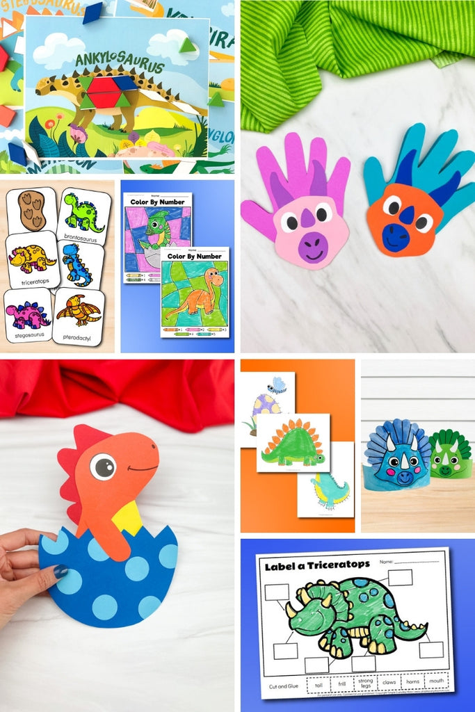dinosaur activities image collage