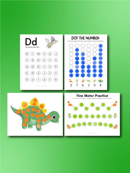 dinosaur do a dot printables