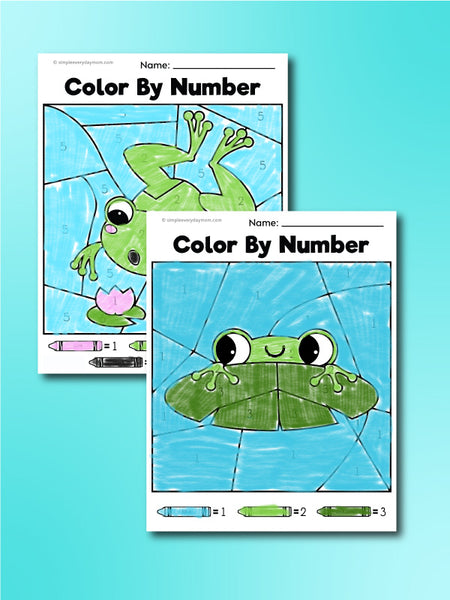 frog color by numbers