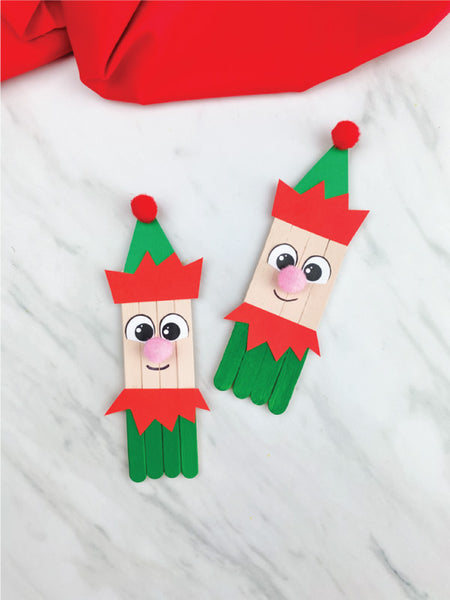 2 elf popsicle stick crafts