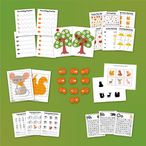 fall preschool printables