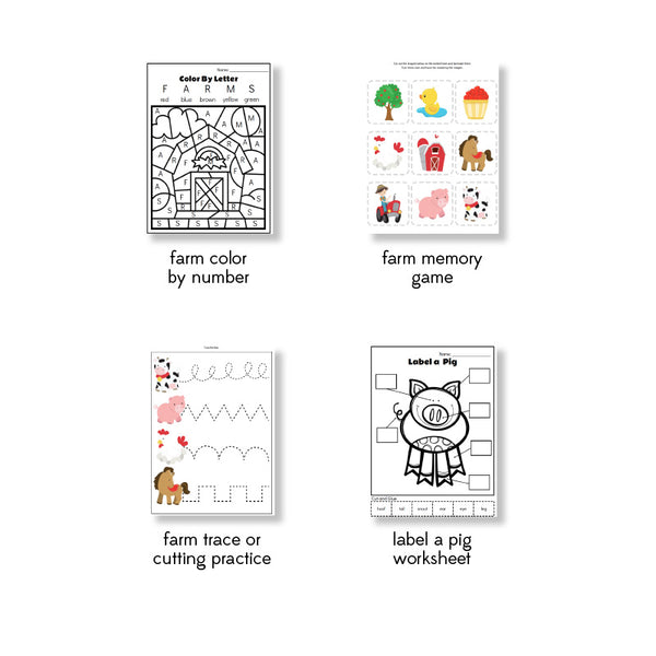 farm animal worksheets