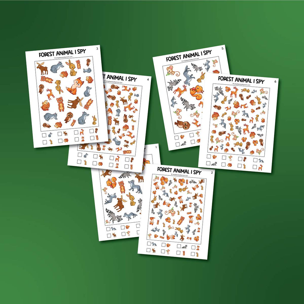 Forest Animal I Spy Printables