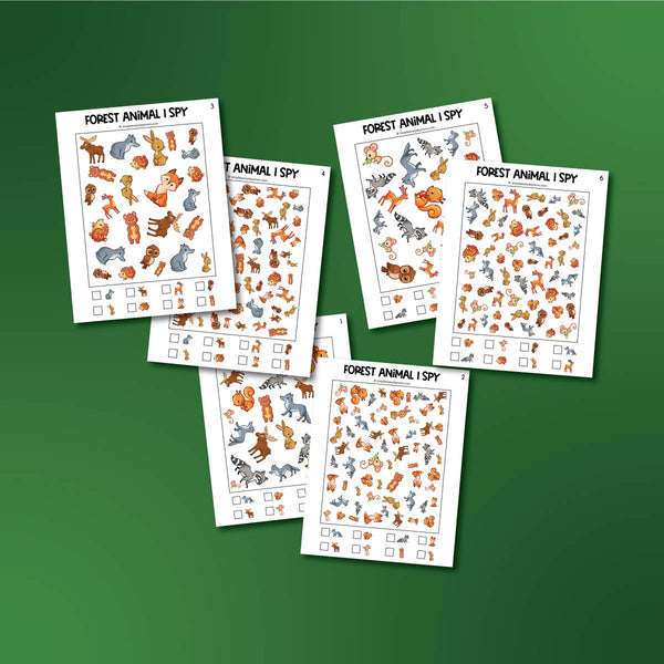 Forest Animal I Spy Printables