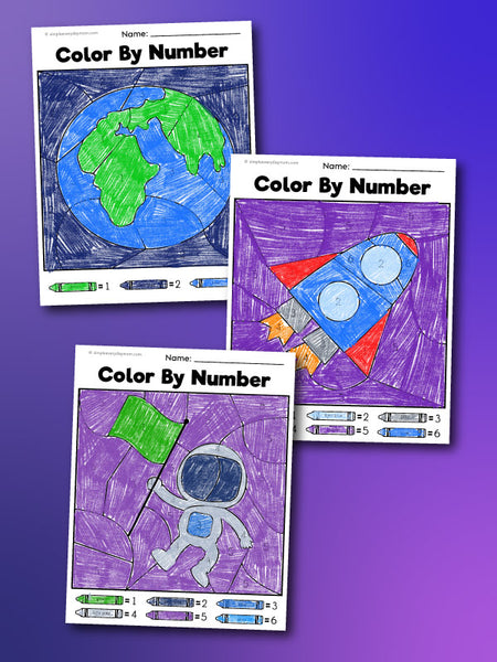 3 space color by numbers