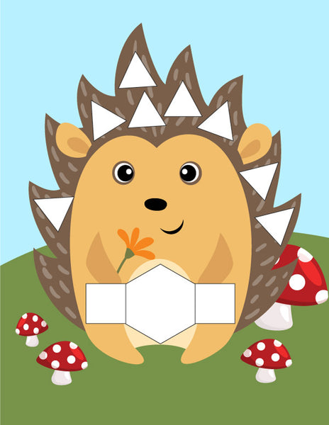 hedgehog pattern block mat