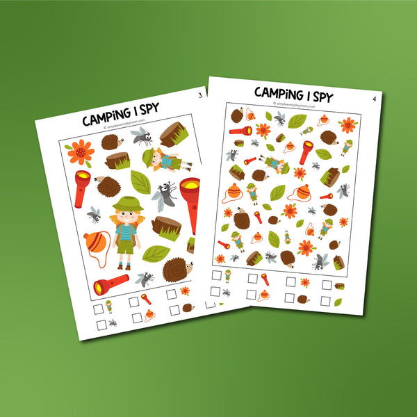 camping i spy printables