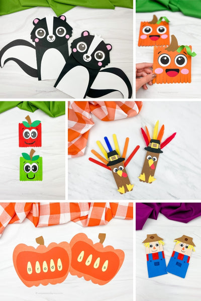 fall crafts for kids image collage