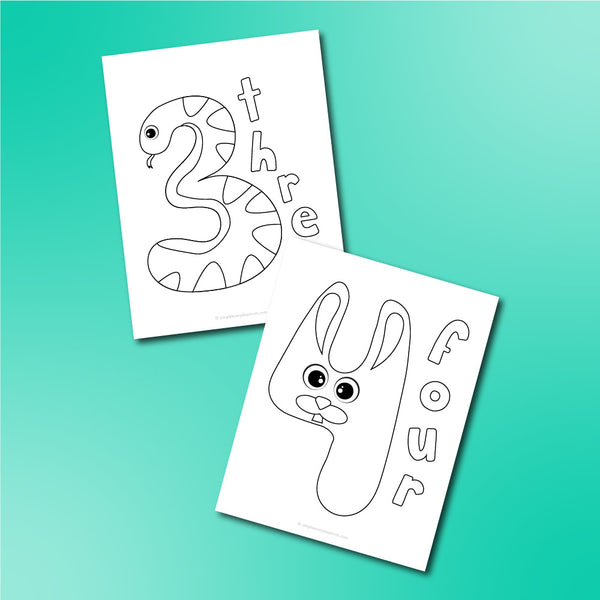 Number Coloring Pages For Kids