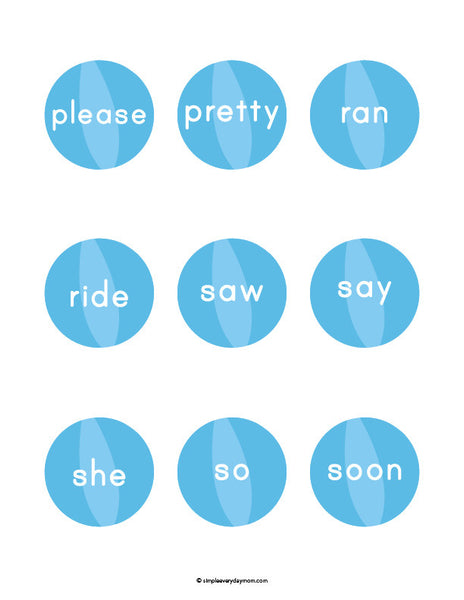 Seal Sight Word Game & ABC Game