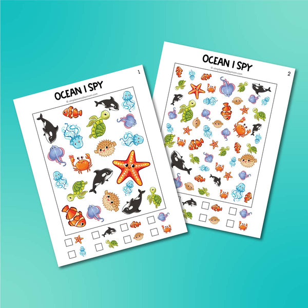 Ocean Animal I Spy Printables