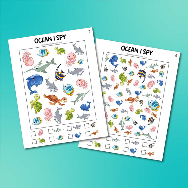 Ocean Animal I Spy Printables