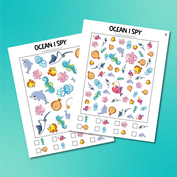 ocean i spy printables