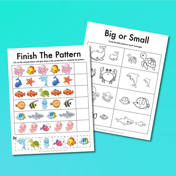 Ocean Animal Worksheets