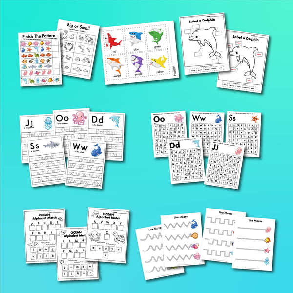 Ocean Animal Worksheets
