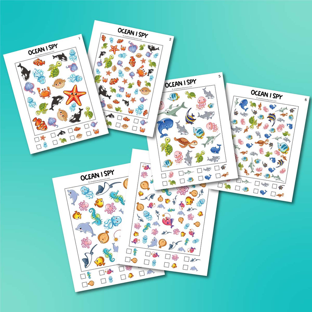 Ocean Animal I Spy Printables