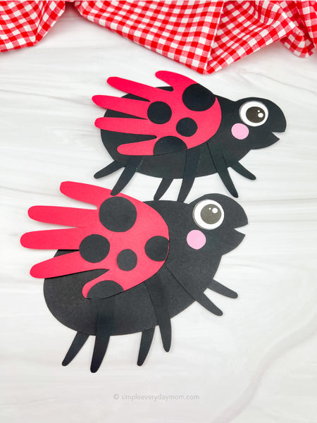 2 handprint ladybugs