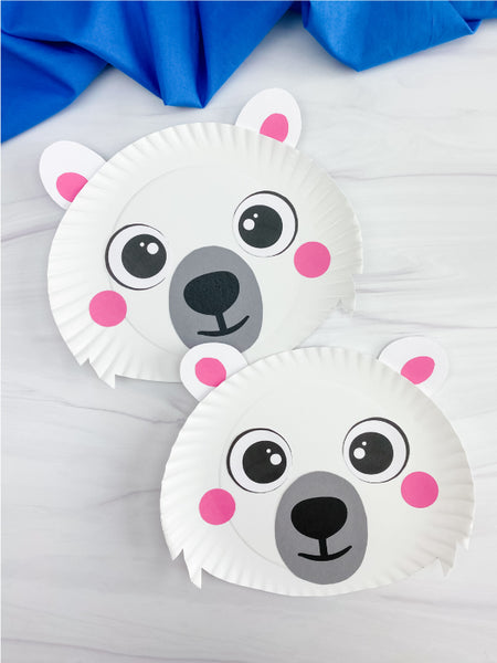 paper plate polar bear craft